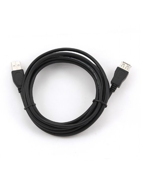 Удлинитель Gembird CCF-USB2-AMAF-10, USB Type-A (F)/USB Type-A (M), 3м, Чёрный