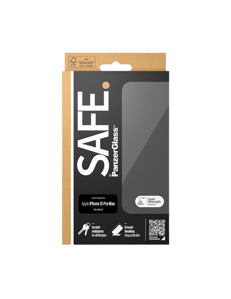Sticlă de protecție PanzerGlass SAFE. UWF for iPhone 15 Pro Max, Transparent