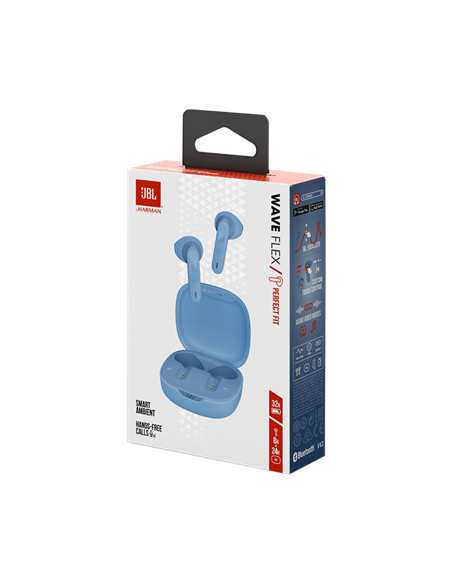 Căști JBL Wave Flex, Albastru