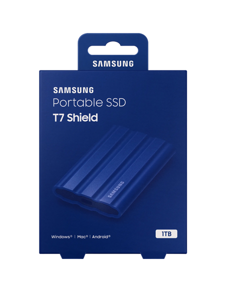 SSD portabil extern Samsung T7 Shield, 1 TB, Albastru (MU-PE1T0R/EU)