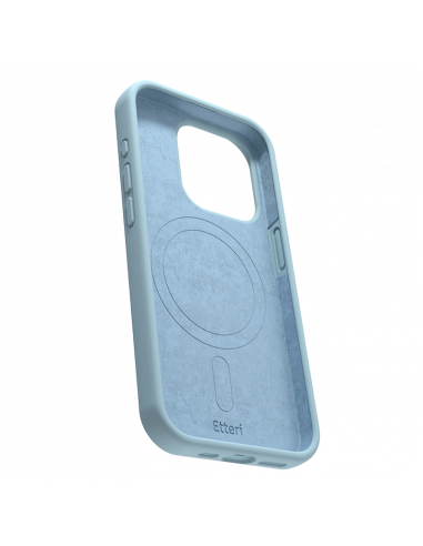 Чехол Etteri Silicone Mag case для iPhone 16 Pro, Голубой