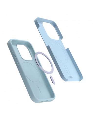 Чехол Etteri Silicone Mag case для iPhone 16 Pro, Голубой