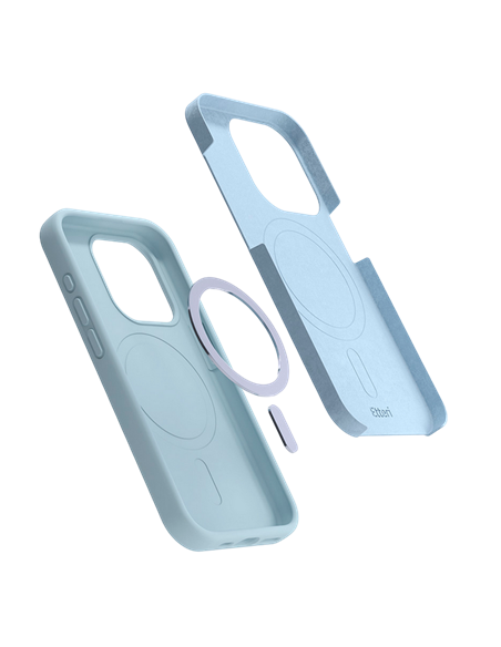Чехол Etteri Silicone Mag case для iPhone 16 Pro, Голубой