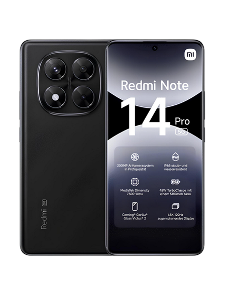 Смартфон Xiaomi Redmi Note 14 Pro 5G, 8Гб/256Гб, Midnight Black