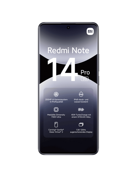 Smartphone Xiaomi Redmi Note 14 Pro 5G, 8GB/256GB, Midnight Black