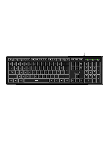 Клавиатура Genius SlimStar 820, Проводное, Чёрный