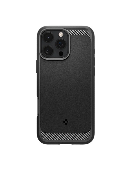 Husă Spigen Rugged Armor Mag pentru Apple iPhone 16 Pro, Negru Mat