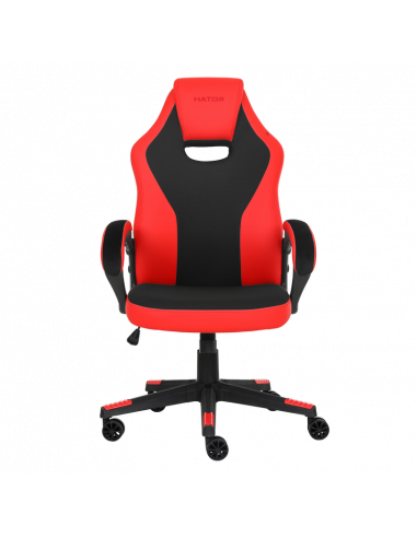 Scaun Gaming HATOR Flash, Țesătură, PU Piele, Negru | Roșu
