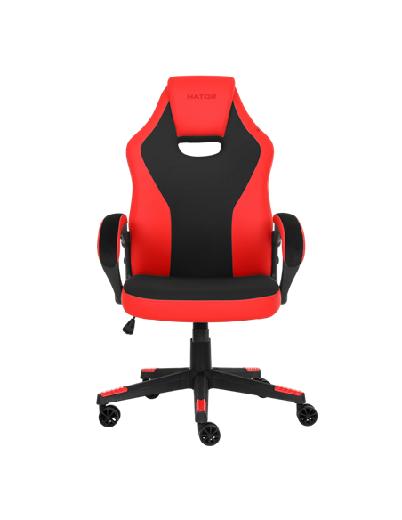 Scaun Gaming HATOR Flash, Țesătură, PU Piele, Negru | Roșu