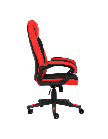 Scaun Gaming HATOR Flash, Țesătură, PU Piele, Negru | Roșu