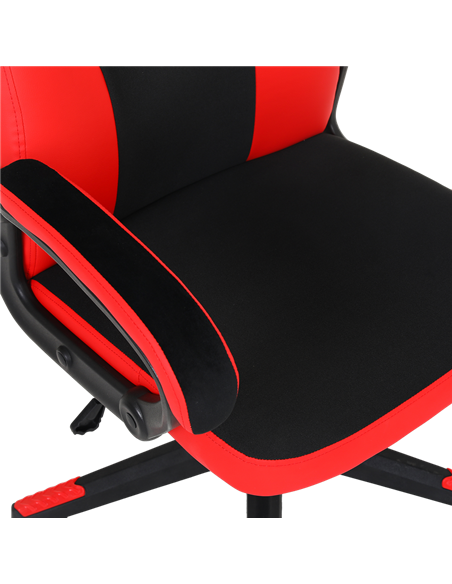 Scaun Gaming HATOR Flash, Țesătură, PU Piele, Negru | Roșu