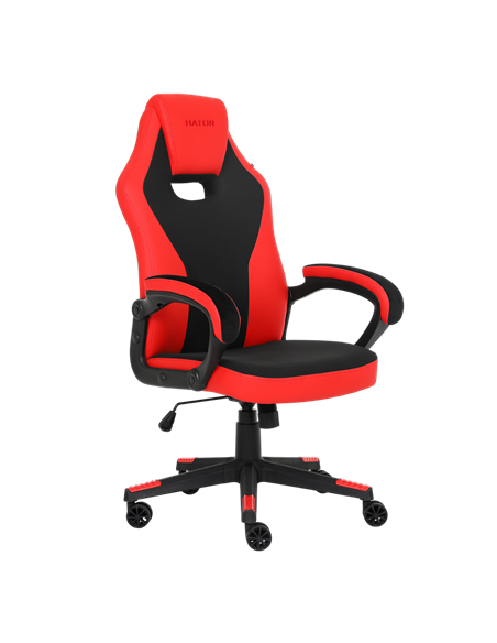 Scaun Gaming HATOR Flash, Țesătură, PU Piele, Negru | Roșu
