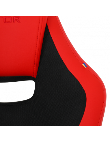Scaun Gaming HATOR Flash, Țesătură, PU Piele, Negru | Roșu