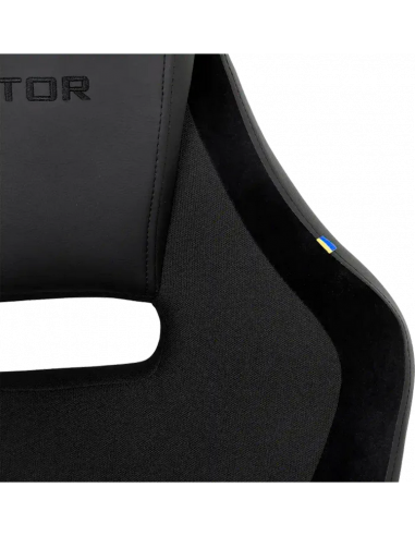 Scaun Gaming HATOR Flash, Țesătură, PU Piele, Alcantara Black
