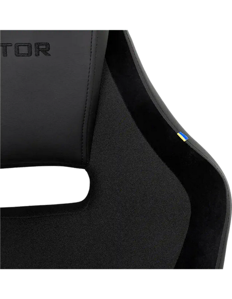 Scaun Gaming HATOR Flash, Țesătură, PU Piele, Alcantara Black