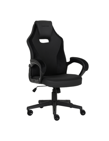 Игровое кресло HATOR Flash, Ткань, Искусственная кожа, Alcantara Black