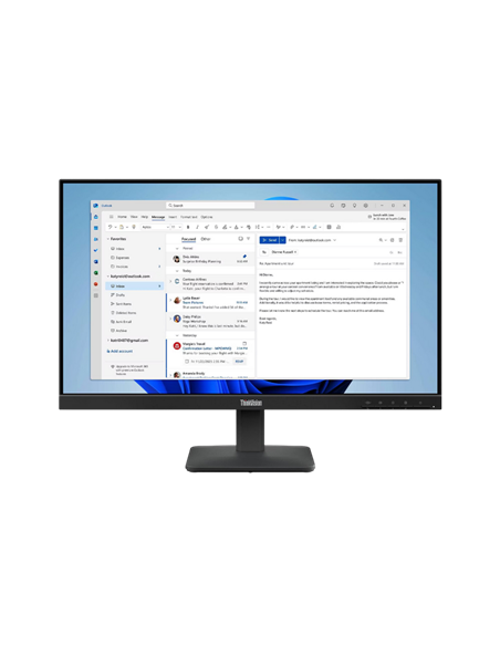 23,8" Monitor Lenovo ThinkVision S24-4e, IPS 1920x1080 FHD, Negru