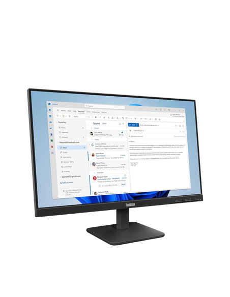 23,8" Monitor Lenovo ThinkVision S24-4e, IPS 1920x1080 FHD, Negru
