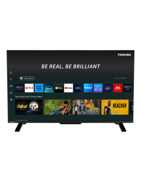 40" LED SMART Телевизор Toshiba 40LV2563DG, 1920x1080 FHD, VIDAA U9, Черный