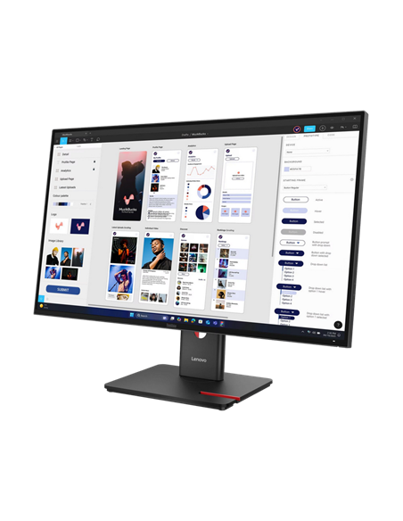 31,5" Monitor Lenovo T32UD-40, IPS 3840x2160 4K UHD, Negru