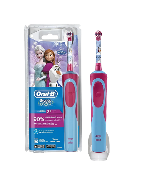 Электрическая зубная щетка Braun Oral-B Kids Vitality D100 Frozen, Синий