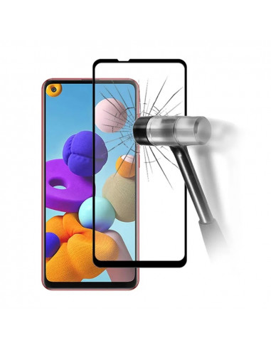 Helmet Diamond Glass 4D Samsung A21S, Black