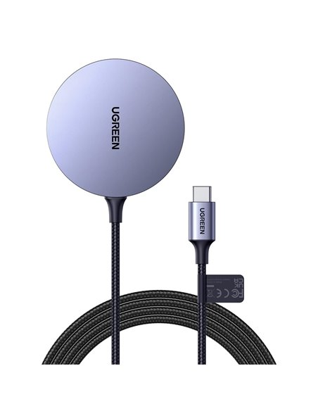 UGREEN Wireless Magnetic Charger for iPhone 15W CD245, Grey