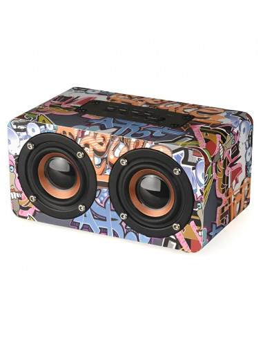 Bluetooth Speaker Super Bass W5, Power 10W, Graffiti