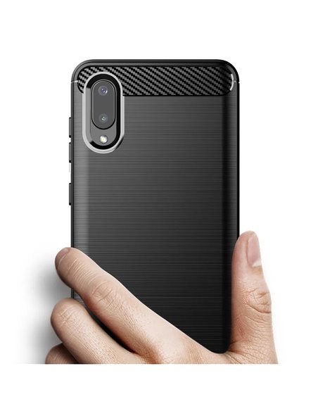 Helmet Case Carbon Samsung A02, Black Helmet Case Carbon Samsung A02, Black