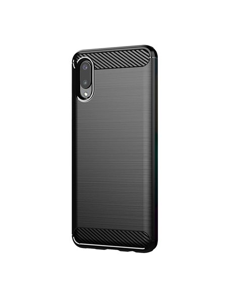 Helmet Case Carbon Samsung A02, Black Helmet Case Carbon Samsung A02, Black