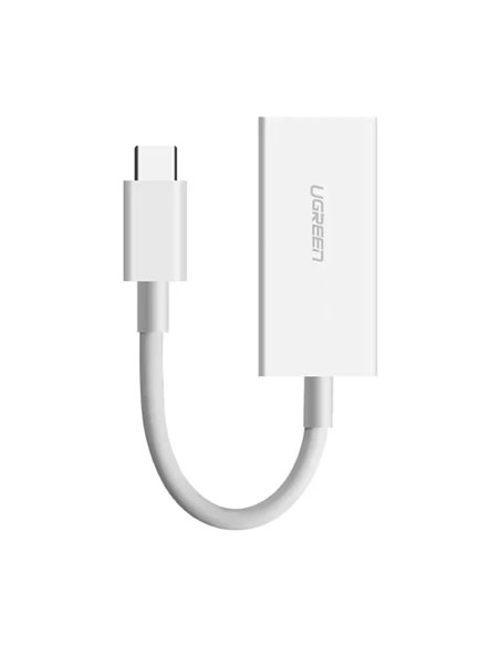 UGREEN Adapter Type-C 3.0 to DisplayPort 4K*2K@60Hz 0.15M MM130, White