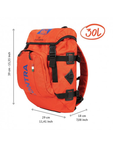 Tucano Travel Backpack Lontra 2 Waterproof 30L, Orange