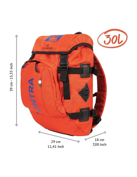 Tucano Travel Backpack Lontra 2 Waterproof 30L, Orange Tucano Travel Backpack Lontra 2 Waterproof 30L, Orange