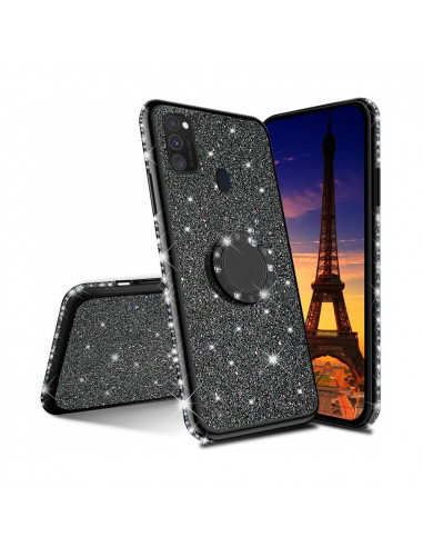 Helmet Case TPU Glitter Samsung A21s, Black