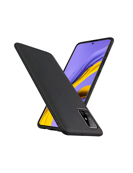 Helmet Case TPU Leather Nylon Samsung A41, Black