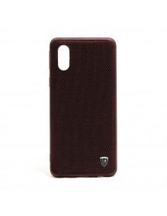 Helmet Case TPU Nylon Samsung A50S, Brown/Red