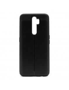 Helmet Case TPU Leather Texture OPPO A9 2020, Black