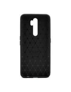 Helmet Case TPU Leather Texture OPPO A9 2020, Black 2
