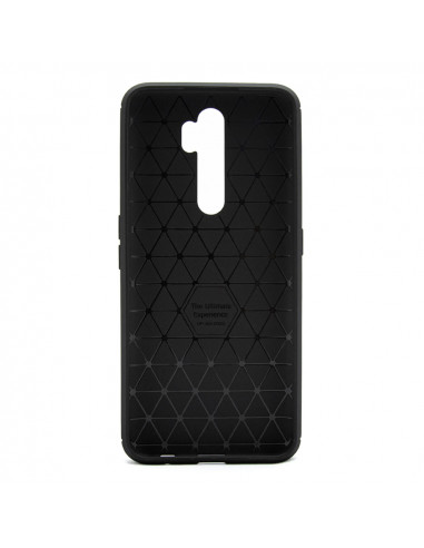 Helmet Case TPU Leather Texture OPPO A9 2020, Black