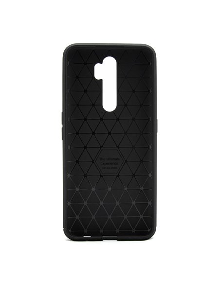 Helmet Case TPU Leather Texture OPPO A9 2020, Black
