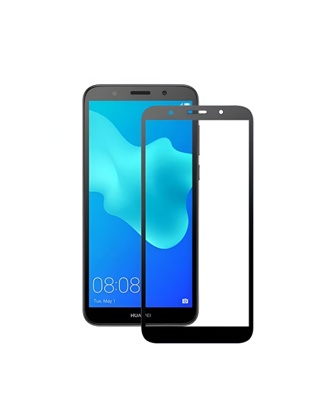 Helmet Full Coverage Glass 2.5D Huawei Y5 (2018), Black