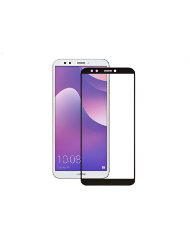 Helmet Full Coverage Glass 2.5D Huawei Y6 2018, Black Frame