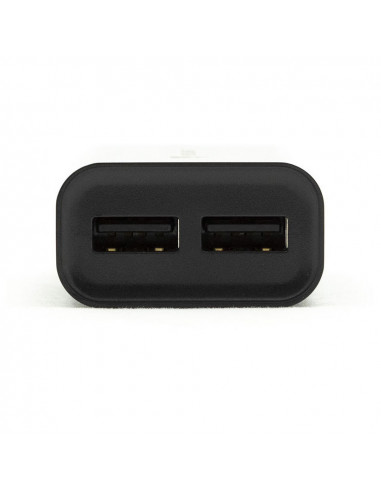 Helmet Wall Charger with Cable USB to Micro-USB 2xUSB 2.4A, Black 