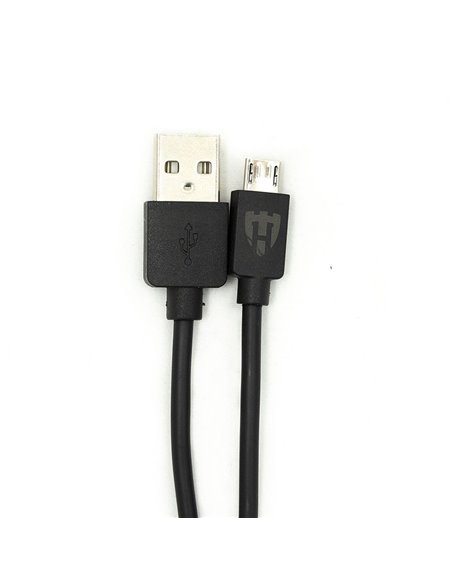 Helmet Wall Charger with Cable USB to Micro-USB 2xUSB 2.4A, Black 