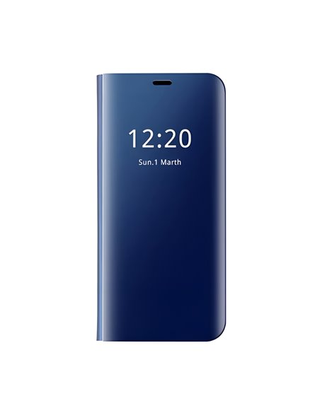 Helmet Case Mirror Flip Samsung J6 Plus, Dark Blue