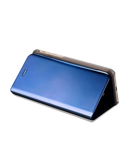 Helmet Case Mirror Flip Samsung J6 Plus, Dark Blue