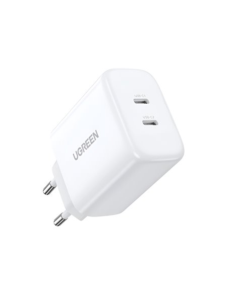 UGREEN Wall Charger 40W 2*Type-C 20W+20W CD243, White