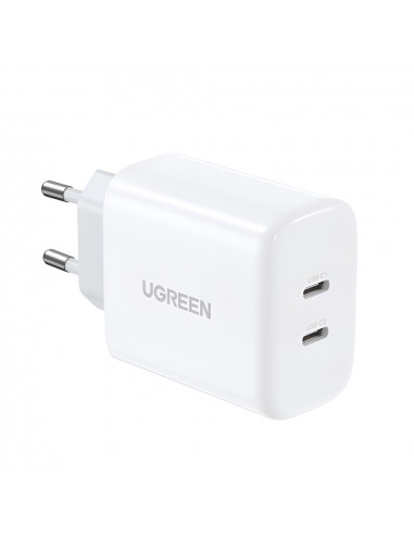 UGREEN Wall Charger 40W 2*Type-C 20W+20W CD243, White