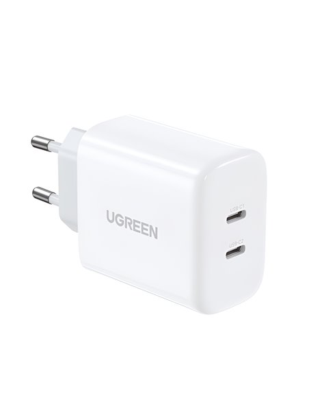 UGREEN Wall Charger 40W 2*Type-C 20W+20W CD243, White