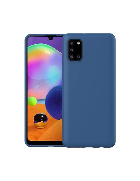 Helmet Case Liquid Silicone Samsung A31, Blue